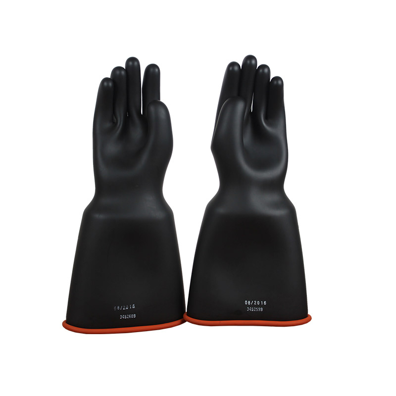 黑橘色絕緣（yuán）手套（tào）2級鍾型款